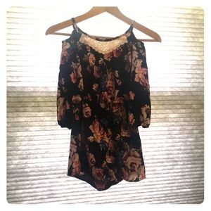 Worn flower romper